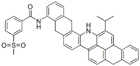 93963-01-0,3-(methylsulphonyl)-N-[5,10,15,16-tetrahydro-17-isopropylanthra[2,1,9-mna]naphth[2,3-h]acridin-11-yl]benzamide