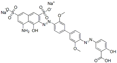 93964-58-0,disodium hydrogen 5-[[4'-[(8-amino-1-hydroxy-3,6-disulphonato-2-naphthyl)azo]-3,3'-dimethoxy[1,1'-biphenyl]-4-yl]azo]salicylate