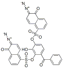 93965-14-1,4-benzoyl-2-hydroxy-1,3-phenylene bis(6-diazo-5,6-dihydro-5-oxonaphthalene-1-sulphonate)