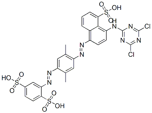 94021-17-7,2-[[4-[[4-[(4,6-dichloro-1,3,5-triazin-2-yl)amino]-5-sulpho-1-naphthyl]azo]-2,5-dimethylphenyl]azo]benzene-1,4-disulphonic acid