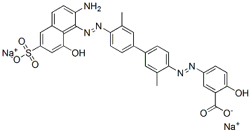 94022-44-3,5-[[4'-[(2-amino-8-hydroxy-6-sulpho-1-naphthyl)azo]-3,3'-dimethyl[1,1'-biphenyl]-4-yl]azo]salicylic acid, sodium salt