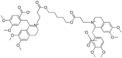 94023-63-9,pentamethylenedi(oxy)bis(3-oxopropyl)bis[1-(3,4-dimethoxybenzyl)-3,4-dihydro-6,7-dimethoxyisoquinolinium] diacetate