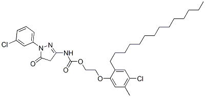94087-60-2,2-(4-chloro-5-methyl-2-tetradecylphenoxy)ethyl [1-(3-chlorophenyl)-4,5-dihydro-5-oxo-1H-pyrazol-3-yl]carbamate