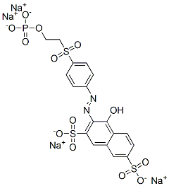 94109-39-4,4-hydroxy-3-[[4-[[2-(phosphonooxy)ethyl]sulphonyl]phenyl]azo]naphthalene-2,7-disulphonic acid, sodium salt