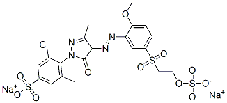 94109-48-5,5-chloro-6-[4,5-dihydro-4-[[2-methoxy-5-[[2-(sulphooxy)ethyl]sulphonyl]phenyl]azo]-3-methyl-5-oxo-1H-pyrazol-1-yl]toluene-3-sulphonic acid, sodium salt
