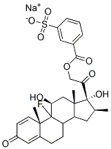 94135-40-7,Pregna-1,4-diene-3,20-dione, 9-fluoro-11,17-dihydroxy-16-methyl-21-[(3-sulfobenzoyl)oxy]-, monosodium salt, (11beta,16beta)-