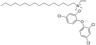 94158-09-5,ethylhexadecyldimethylammonium 5-chloro-2-(2,4-dichlorophenoxy)phenolate