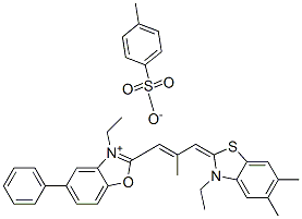 94158-33-5,3-ethyl-2-[3-(3-ethyl-5,6-dimethyl-3H-benzothiazol-2-ylidene)-2-methylprop-1-enyl]-5-phenylbenzoxazolium p-toluenesulphonate