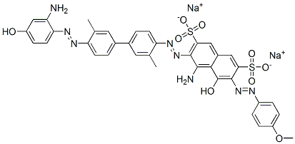 94159-53-2,disodium 4-amino-3-[[4'-[(2-amino-4-hydroxyphenyl)azo]-3,3'-dimethyl[1,1'-biphenyl]-4-yl]azo]-5-hydroxy-6-[(4-methoxyphenyl)azo]naphthalene-2,7-disulphonate