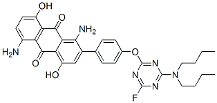 94160-37-9,1,5-diamino-2-[4-[[4-(dibutylamino)-6-fluoro-1,3,5-triazin-2-yl]oxy]phenyl]-4,8-dihydroxyanthraquinone