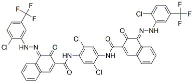 94188-99-5,(4Z)-4-[[2-chloro-5-(trifluoromethyl)phenyl]hydrazinylidene]-N-[2,5-dichloro-4-[[(4E)-4-[[2-chloro-5-(trifluoromethyl)phenyl]hydrazinylidene]-3-oxo-naphthalene-2-carbonyl]amino]phenyl]-3-oxo-naphthalene-2-carboxamide