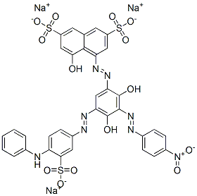 94199-99-2,4-[[2,4-dihydroxy-3-[(4-nitrophenyl)azo]-5-[[4-(phenylamino)-3-sulphophenyl]azo]phenyl]azo]-5-hydroxynaphthalene-2,7-disulphonic acid, sodium salt