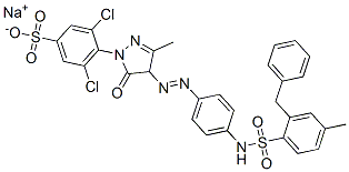 94213-47-5,sodium 4-[4-[[4-[[benzyl(p-tolyl)sulphonyl]amino]phenyl]azo]-4,5-dihydro-3-methyl-5-oxo-1H-pyrazol-1-yl]-3,5-dichlorobenzenesulphonate