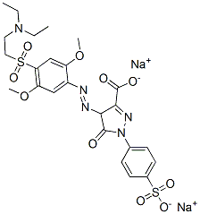94249-20-4,4-[[4-[[2-(diethylamino)ethyl]sulphonyl]-2,5-dimethoxyphenyl]azo]-4,5-dihydro-5-oxo-1-(4-sulphophenyl)-1H-pyrazole-3-carboxylic acid, sodium salt