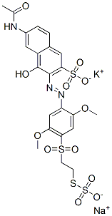 94249-21-5,potassium sodium 6-(acetylamino)-3-[[2,5-dimethoxy-4-[[2-(sulphonatothio)ethyl]sulphonyl]phenyl]azo]-4-hydroxynaphthalene-2-sulphonate