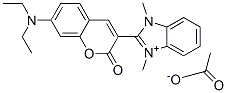 94275-84-0,2-[7-(diethylamino)-2-oxo-2H-1-benzopyran-3-yl]-1,3-dimethyl-1H-benzimidazolium acetate