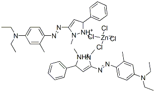 94277-66-4,bis[3-[[4-(diethylamino)-o-tolyl]azo]-1,2-dimethyl-5-phenyl-1H-pyrazolium] tetrachlorozincate