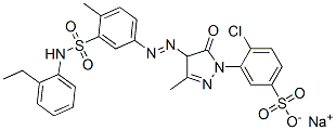 94278-14-5,sodium 4-chloro-3-[4-[[3-[[(2-ethylphenyl)amino]sulphonyl]-p-tolyl]azo]-4,5-dihydro-3-methyl-5-oxo-1H-pyrazol-1-yl]benzenesulphonate