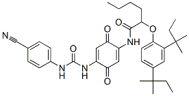 94313-65-2,2-[2,4-bis(1,1-dimethylpropyl)phenoxy]-N-[4-[[[(4-cyanophenyl)amino]carbonyl]amino]-3,6-dioxocyclohexa-1,4-dien-1-yl]hexanamide