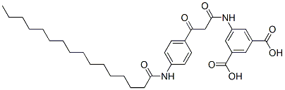 94386-43-3,5-[[1,3-dioxo-3-[4-[(1-oxohexadecyl)amino]phenyl]propyl]amino]isophthalic acid