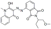 944747-11-9,1H-Isoindole-1,3(2H)-dione,  4-[2-(1,4-dihydro-2-hydroxy-1-methyl-4-oxo-3-quinolinyl)diazenyl]-2-[1-(methoxymethyl)propyl]-
