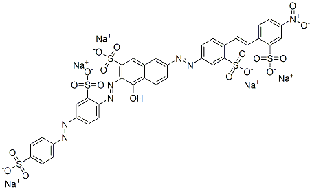 94713-29-8,pentasodium 4-hydroxy-7-[[4-[2-(4-nitro-2-sulphonatophenyl)vinyl]-3-sulphonatophenyl]azo]-3-[[2-sulphonato-4-[(4-sulphonatophenyl)azo]phenyl]azo]naphthalene-2-sulphonate