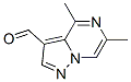 94813-91-9,Pyrazolo[1,5-a]pyrazine-3-carboxaldehyde, 4,6-dimethyl- (9CI)