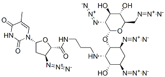 948916-06-1,(2S,3S,5R)-3-AZIDO-N-(3-((1S,2S,3S,5R,6R)-3,5-DIAZIDO-2-((2S,3R,4R,5S,6R)-3-AZIDO-6-(AZIDOMETHYL)-4,5-DIHYDROXYTETRAHYDRO-2H-PYRAN-2-YLOXY)-6-HYDROXYCYCLOHEXYLAMINO)PROPYL)-5-(5-METHYL-2,4-DIOXO-3,4-DIHYDROPYRIMIDIN-1(2H)-YL)TETRAHYDROFURAN-2-CARBOXAMIDE