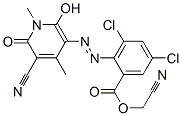 949003-10-5,Benzoic  acid,  3,5-dichloro-2-[2-(5-cyano-1,6-dihydro-2-hydroxy-1,4-dimethyl-6-oxo-3-pyridinyl)diazenyl]-,  cyanomethyl  ester