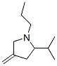 94956-96-4,Pyrrolidine, 4-methylene-2-(1-methylethyl)-1-propyl- (9CI)
