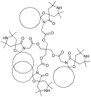 95008-91-6,7-Oxa-3,20-diazadispiro[5.1.11.2]heneicosane-20-acetic acid, 2,2,4,4-tetramethyl-21-oxo-, 2,2-bis[[[(2,2,4,4-tetramethyl-21-oxo-7-oxa-3,20-diazadispiro[5.1.11.2]heneicos-20-yl)acetyl]oxy]methyl]-1,3-propanediyl ester