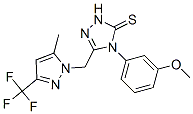 958940-22-2,3H-1,2,4-Triazole-3-thione,  2,4-dihydro-4-(3-methoxyphenyl)-5-[[5-methyl-3-(trifluoromethyl)-1H-pyrazol-1-yl]methyl]-