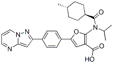 960521-51-1,3-Furancarboxylic  acid,  2-[[(trans-4-methylcyclohexyl)carbonyl](1-methylethyl)amino]-5-(4-pyrazolo[1,5-a]pyrimidin-2-ylphenyl)-