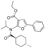 960521-55-5,3-Furancarboxylic  acid,  2-[[(trans-4-methylcyclohexyl)carbonyl](1-methylethyl)amino]-5-phenyl-,  ethyl  ester