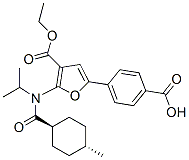 960521-63-5,3-Furancarboxylic  acid,  5-(4-carboxyphenyl)-2-[[(trans-4-methylcyclohexyl)carbonyl](1-methylethyl)amino]-,  3-ethyl  ester