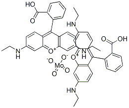97171-87-4,Xanthylium, 9-(2-carboxyphenyl)-3,6-bis(ethylamino)-, molybdate