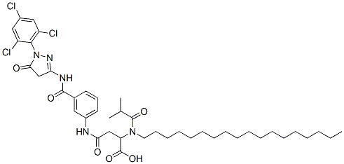 97337-92-3,N-[3-[[[4,5-dihydro-5-oxo-1-(2,4,6-trichlorophenyl)-1H-pyrazol-3-yl]amino]carbonyl]phenyl]-N2-(2-methylpropionyl)-N2-octadecyl-DL-asparagine