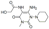 97434-57-6,Glycolamide,  N-(6-amino-1,2,3,4-tetrahydro-3-methyl-2,4-dioxo-1-piperidino-5-pyrimidinyl)-  (7CI)