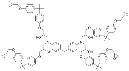 97552-64-2,1,1',1'',1'''-[methylenebis(p-phenylenenitrilo)]tetrakis[3-[4-[1-methyl-1-[4-(oxiranylmethoxy)phenyl]ethyl]phenoxy]propan-2-ol]