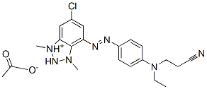 97765-53-2,6-chloro-4-[[4-[(2-cyanoethyl)ethylamino]phenyl]azo]-1,3-dimethyl-1H-benzotriazolium acetate