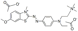 97861-97-7,2-[[4-[ethyl[2-(trimethylammonio)ethyl]amino]phenyl]azo]-6-methoxy-3-methylbenzothiazolium diacetate