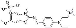 97861-98-8,2-[[4-[ethyl[2-(trimethylammonio)ethyl]amino]phenyl]azo]-6-methoxy-3-methylbenzothiazolium sulphate