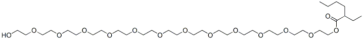 97862-54-9,Hexanoic acid, 2-ethyl-, 38-hydroxy-3,6,9,12,15,18,21,24,27,30,33,36-dodecaoxaoctatriacont-1-yl ester