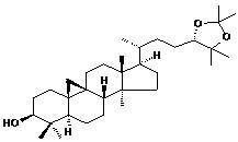 (24S)-Cycloartane-3,24,25-triol 24,25-acetonide
