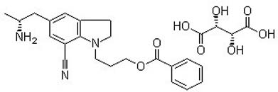 5-[(2R)-2-Aminopropyl]-1-[3-(benzoyloxy)propyl]-2,3-dihydro-1H-indole-7-carbonitrile (2R,3R)-2,3-dihydroxybutanedioate