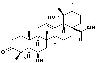 6,19-Dihydroxyurs-12-en-3-oxo-28-oic acid