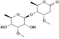 6-Deoxy-3-O-methyl-beta-allopyranosyl(1-4)-beta-cymaronic acid delta-lactone