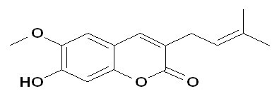 7-Hydroxy-6-methoxy-3-prenylcoumarin