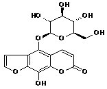 8-Hydroxy-5-O-beta-D-glucopyranosylpsoralen