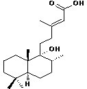 9-Hydroxy-13E-labden-15-oic acid